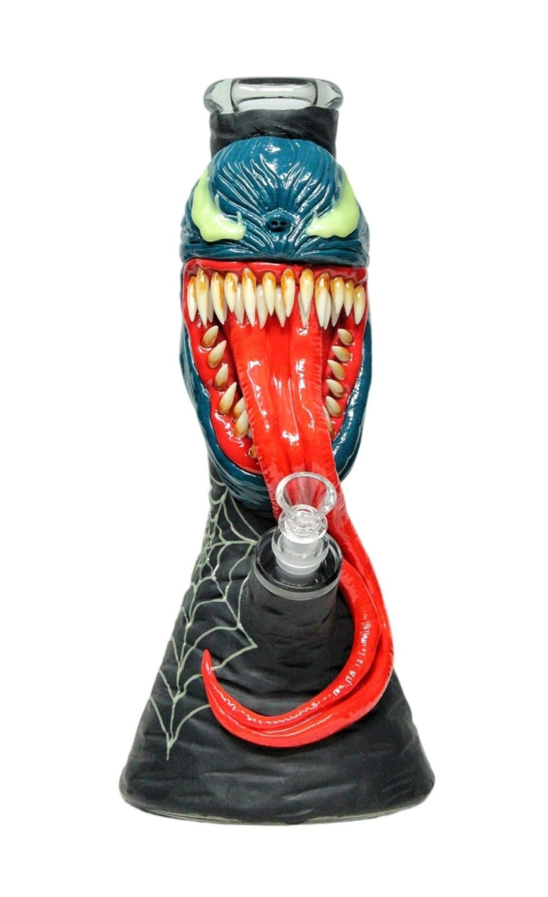 13" 7mm Glow in dark Venom 3D Handcraft Beaker