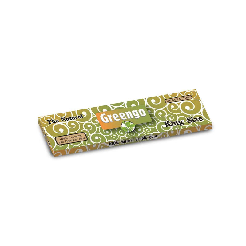 Greengo Unbleached King Size Regular Rolling Papers -50 Packs/Box