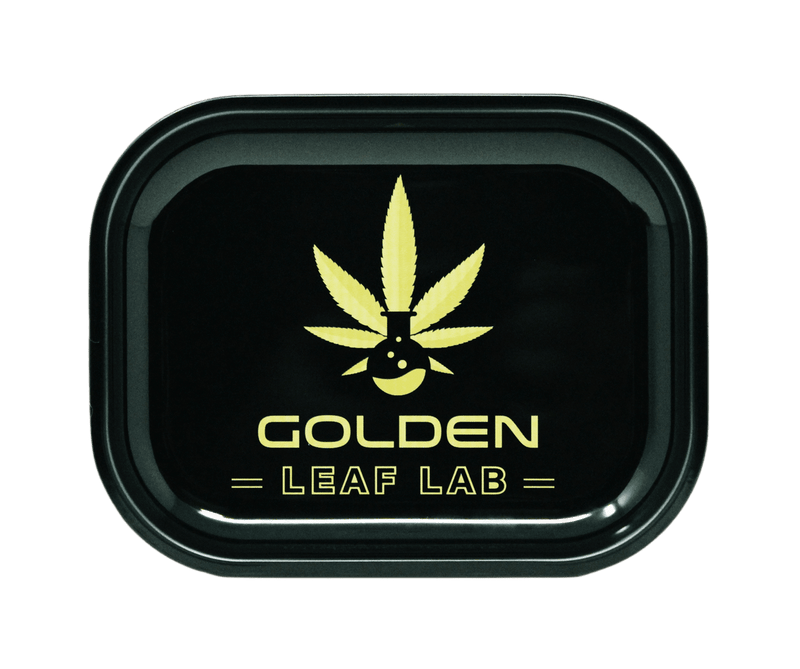 Golden Leaf Lab Metal Rolling Tray - 7" x 6"