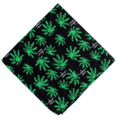 Green Leaf Handkerchief Headwrap Bandana Scarf 100% Cotton - 22" x 22"
