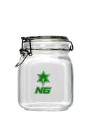 NICE GLASS Airtight Glass Jar with Lid - Large