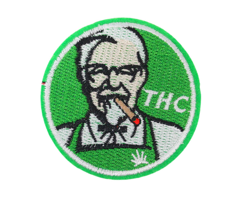 THC Embroidery cloth sticker - 2.4" x 2.4"