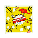 RED Water Proof Stickers - Non-repeating 50pcs/Pack