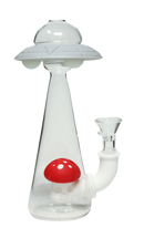 7" Glow in Dark Alien Abduction Bubbler - Assorted Color