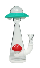 7" Glow in Dark Alien Abduction Bubbler - Assorted Color