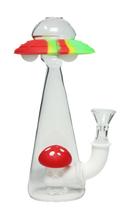 7" Glow in Dark Alien Abduction Bubbler - Assorted Color