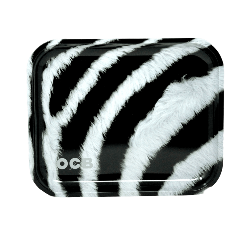OCB Zebra Metal Rolling Tray - Large 11"x14"
