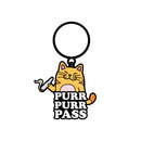 WoodRocket PURR PURR PASS KEYCHAIN