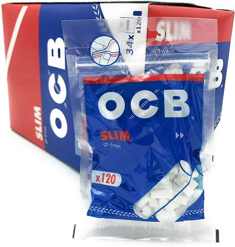  OCB Slim Long 6mm Cigarette Filter Tips 5 x 100