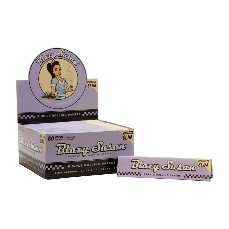 Purple Blazy Susan KSS Rolling Papers - 50Packs/Box