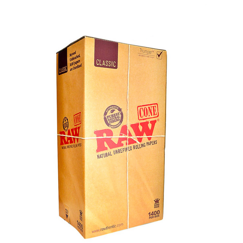 RAW Classic Natural Unrefined Pre-Rolled Cones KS - 1400/Box