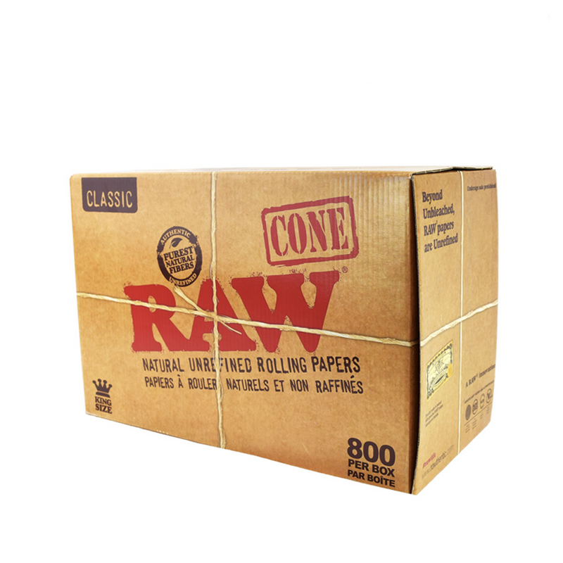 RAW Classic Natural Unrefined Pre-Rolled Cones KS - 800/Box