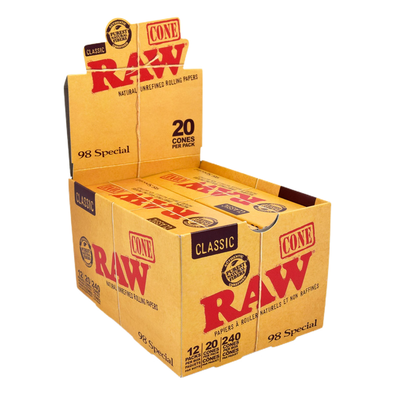 RAW Classic Pre-Rolled Cones 98 Special - 12Packs/Box
