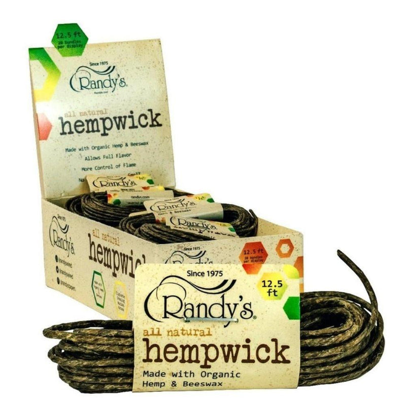 Randy's 12.5 ft All Natural Hemp Wick - 20 Packs/Box