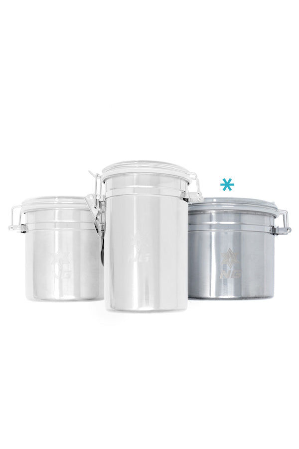 NICE GLASS Stainless Metal Canister - Wide