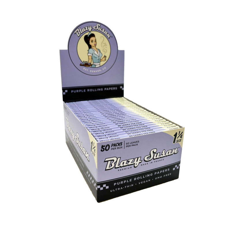 Purple Blazy Susan 1 1/4 Rolling Papers - 50Packs/Box