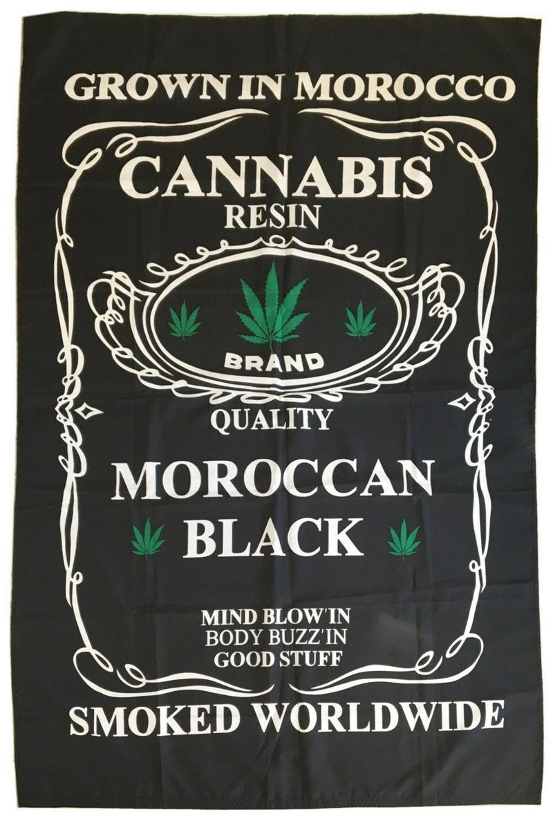 Moroccan Black Flag - 3' x 5'