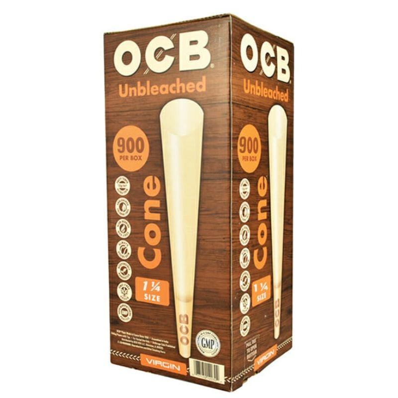 OCB Virgin Unbleached 1 1/4 Pre-rolled Cones - 900 Bulk Box