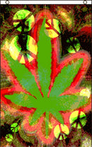 Tie Dye Green Leaf Flag - 3' x 5'